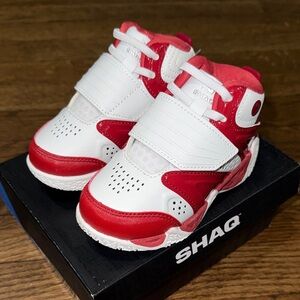 SHAQ Kids Red and White Sneakers